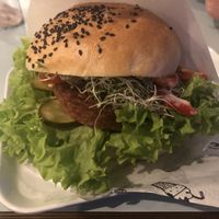 Beyond meat burger at Krowarzywa - Hoza in Warsaw