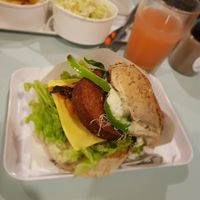 Beyond burger with cheese & kimchi at Krowarzywa - Hoza in Warsaw