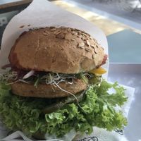 Vegan burger at Krowarzywa - Hoza in Warsaw