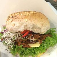 This burger was on another level!  at Krowarzywa - Hoza in Warsaw