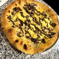 Tartufata vegan pizza (gluten-free base) at Garden Pizza in Igualada