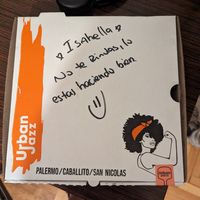 Linda mensaje ❤️ at Urban Jazz Pizza in Buenos Aires