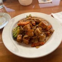 Drunken noodles (pad see ew) with tofu at TIE Thai Restaurant & Pho in Midlothian