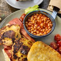 Vegan big breakfast at The Cove in Lakes Entrance