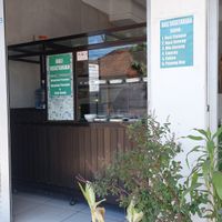 Outside the restaurant at Crispy Bali Vegetarian  in Gianyar