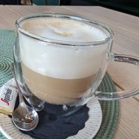 Cappuccino wit oat milk at Loft Cafe in Rovaniemi