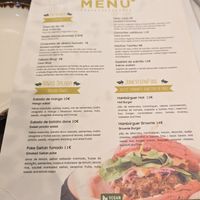 Menu at Veganapati in Lisbon
