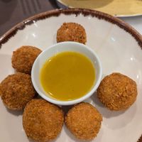 Sausage croquettes at Veganapati in Lisbon