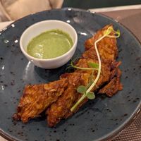 Onion Bhaji at Veganapati in Lisbon