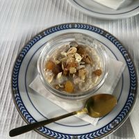 Portuguese cinnamon rice pudding   at Veganapati in Lisbon