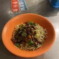 Noodle with soy curd dices   at Xujia Vegetarian Food 鹿港許家素食 in Lukang