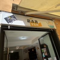Outside entrance  at Bar Fan in Genoa