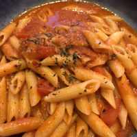 Arrabbiata pasta with chillis  at Di Sopra in Alnwick