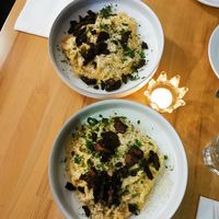 Udon carbonara with tempeh bacon and parmesan at St. Elsewhere in Ottawa