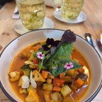 Curry with rice (rice not in the picture) at New Garden in Cusco