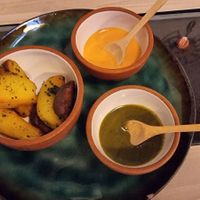 Free potatoes at New Garden in Cusco