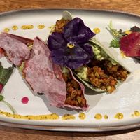 Tacos vegano  at New Garden in Cusco