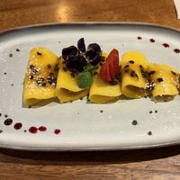 Mango ravioli   at New Garden in Cusco