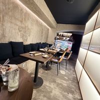One side of the restaurant   at Sekai Sushi Bar in Lisbon