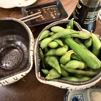 Spicy edamame  at Sekai Sushi Bar in Lisbon