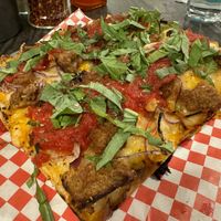 Detroit Vegan Sausage Pizza  #Veganuary at Acre Pizza in Cotati