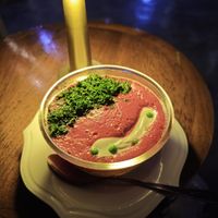 Raw borscht soup cashew version at Shivari - Healing Center & Vegan Restaurant in Koh Phangan