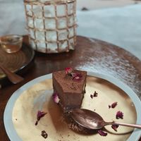 Lavender chocolate Cooper's cake at Shivari - Healing Center & Vegan Restaurant in Koh Phangan