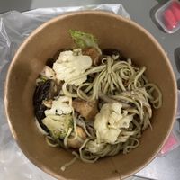 Noodles and veggies for Bak Kut The  at Veg Element Cafe in Penang