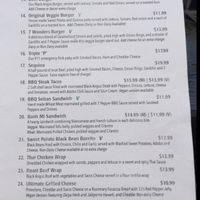 Menu Sandwiches and wraps  at Ancient Cedars Cafe in Tobermory