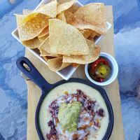 Nacho Chips with Chili Cheese Dip (VG) at Ancient Cedars Cafe in Tobermory