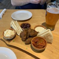Middle eastern tasting plate  at Ancient Cedars Cafe in Tobermory