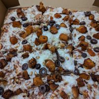 Roast pumpkin pizza, large sized at Sliced Detroit Pizza Redfern in Redfern