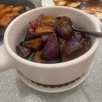 Braised brinjal with basill  at Dar Soo Vegetarian 大素@大愛素食餐廳 - Pavilion KL in Kuala Lumpur