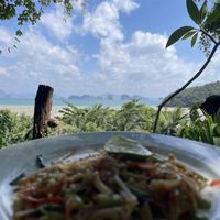 View and the Noodles  at Tha Khao Bay View Bungalow & Restaurant in Phang Nga