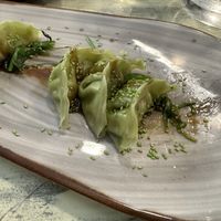 Vegetable gyozas  at Queimada Gastrobar in Baiona