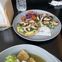 Mushroom Avocado Toast  at Sano Bistro in Progreso