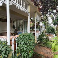 Semi outdoor seating area at Vilo in Jakarta