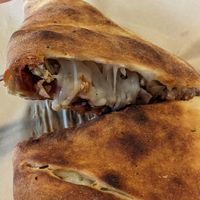 Chicken mushroom calzone at Vegan Pizza in Garden Grove