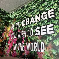 Signage Near Back of Interior  at Vegan Pizza in Garden Grove