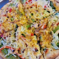 Gluten free Indian pizza at Vegan Pizza in Garden Grove