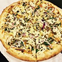 Spicy Thai - yum!!! at Vegan Pizza in Garden Grove