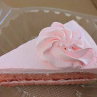 Strawberry cake at Vegan Pizza in Garden Grove