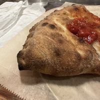 Spinach, mushroom calzone  at Vegan Pizza in Garden Grove