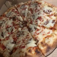 Vegan pepperoni pizza  at Vegan Pizza in Garden Grove