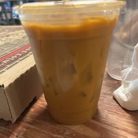 Thai iced tea  at Vegan Pizza in Garden Grove