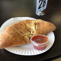 Chick’un mushroom cheez calzone at Vegan Pizza in Garden Grove