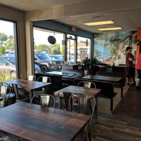 So much more room! Great looking tables too! at Vegan Pizza in Garden Grove