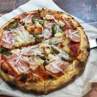 Hawaiian pizza...soooo good!!! at Vegan Pizza in Garden Grove