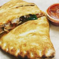 EXCELLENT Mushroom spinach Calzone  at Vegan Pizza in Garden Grove