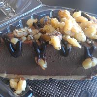 Delicious Chocolate Peanut Butter Pie at Vegan Pizza at Vegan Pizza in Garden Grove